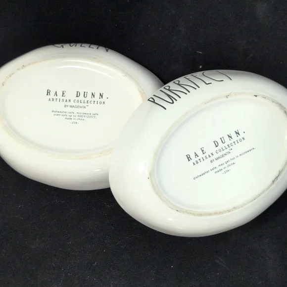 Rae Dunn Kitty Bowls Purrfect &Queen - Picture 3 of 5